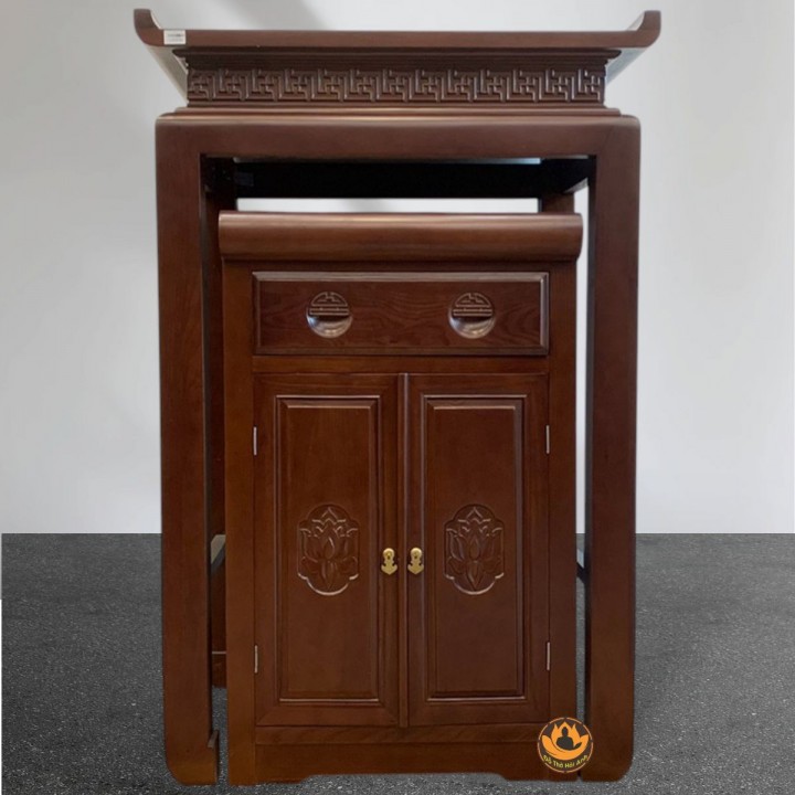Tủ Thờ Gỗ Sồi Nhỏ Cao Cấp – Thiết Kế Sang Trọng, Chuẩn Phong Thủy Thờ Cúng